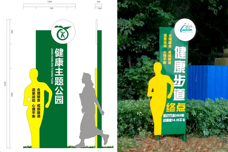 健康步道起點終點導視牌