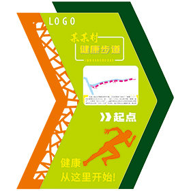 健身步道終點標(biāo)識牌效果圖