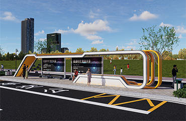 瓊海城市現(xiàn)代大型公交站臺候車亭