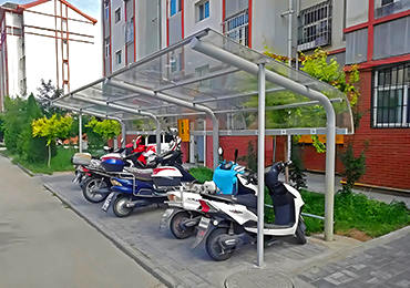 戶外非機(jī)動(dòng)車棚造型圖片
